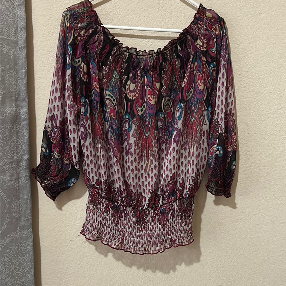 Women's Multicolor Bohemian Top
